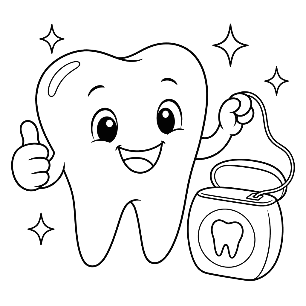 Clean Tooth and Dental Floss