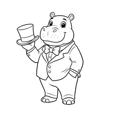 Hippo in a Suit