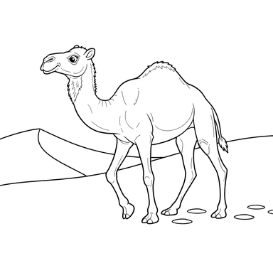 Kamel im Sand