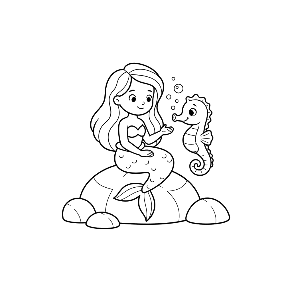 Mermaid and Seahorse
