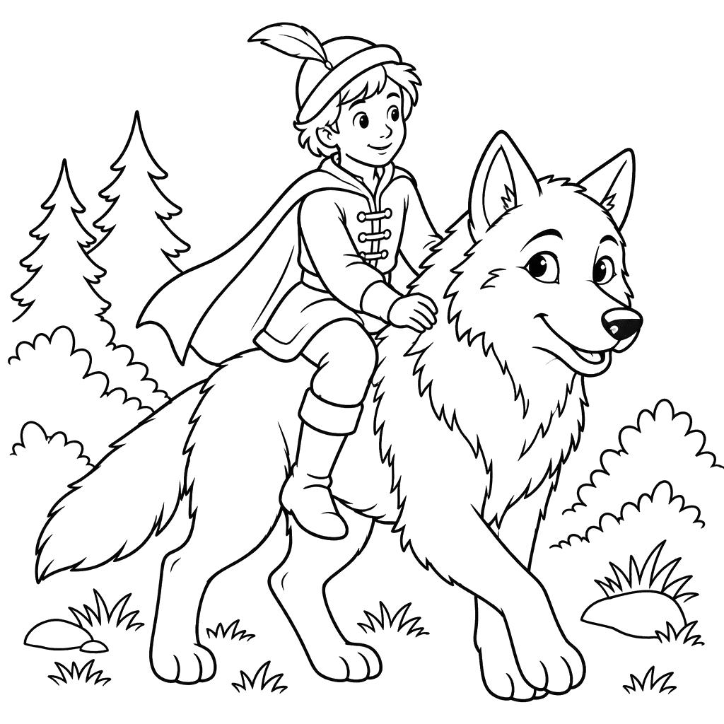 Ivan Tsarevich on the Gray Wolf