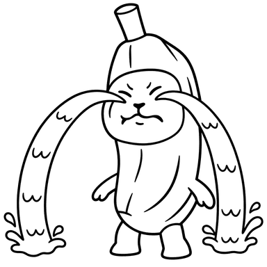 Gato banana llorando del meme