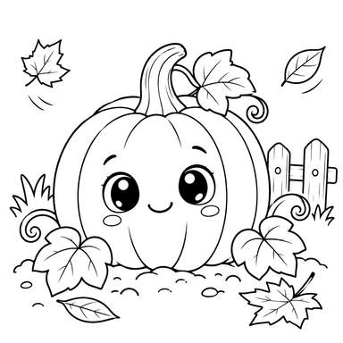 Smiling Cartoon Pumpkin