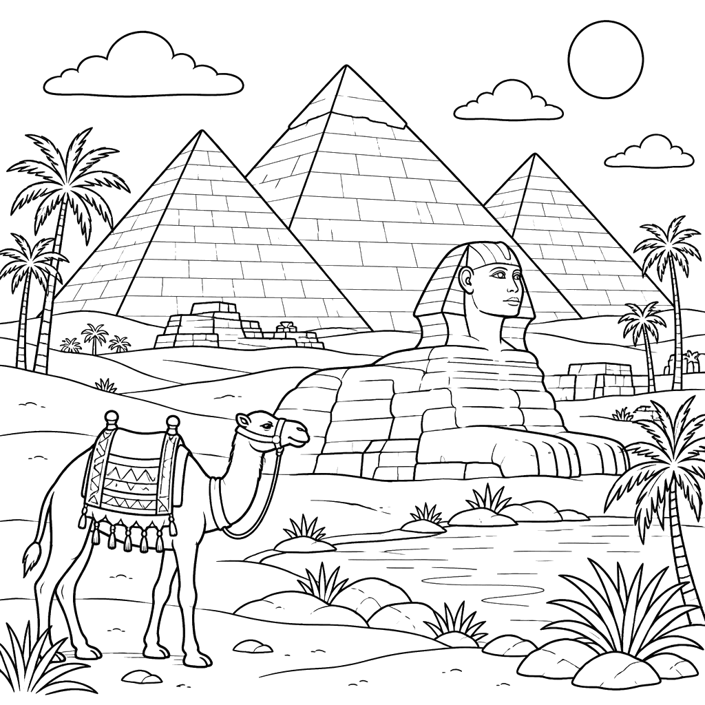 Pyramiden von Gizeh und Sphinx in Ägypten