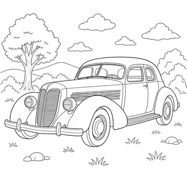 Coloriage Voiture Classique Cord 812