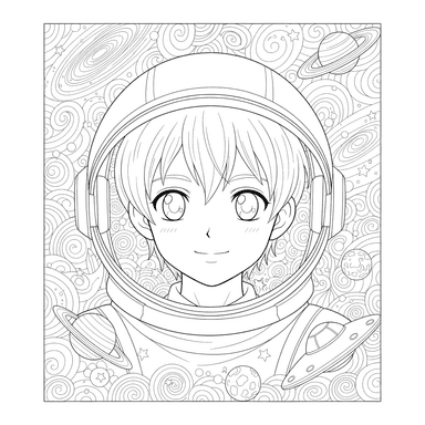 Visage d'astronaute avec casque