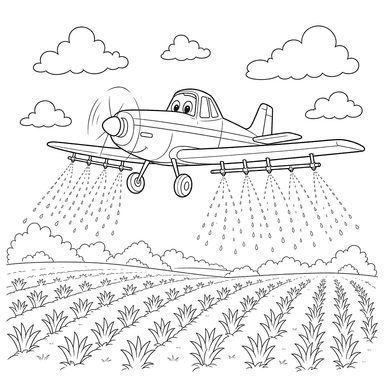 Agrarflugzeug Ausmalbild