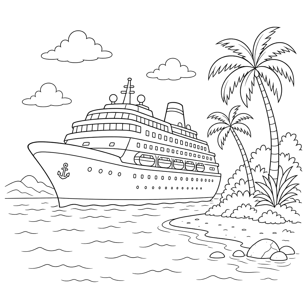 Dibujo para colorear de Crucero