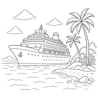 Dibujo para colorear de Crucero