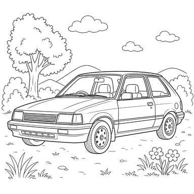 Dibujo para colorear de Daihatsu Charade
