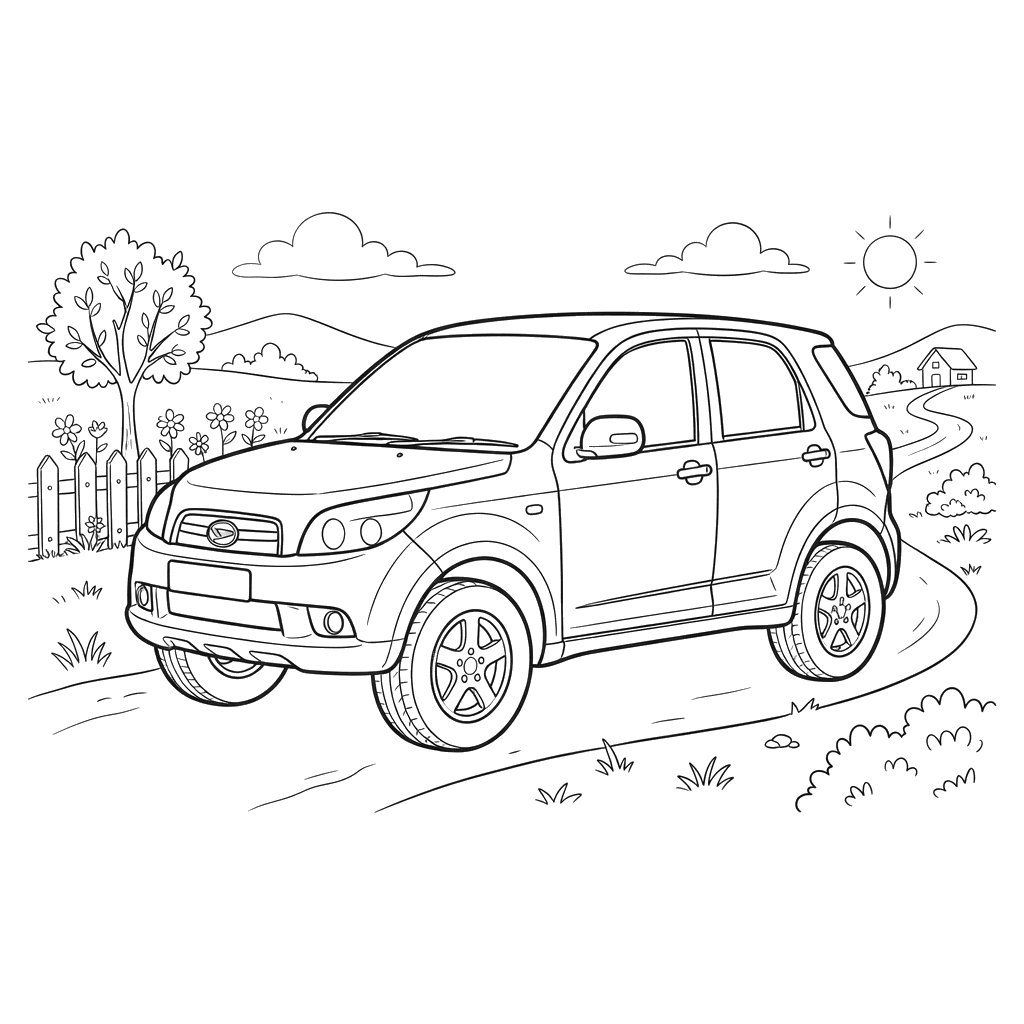 Dibujo para colorear Daihatsu Terios para niños