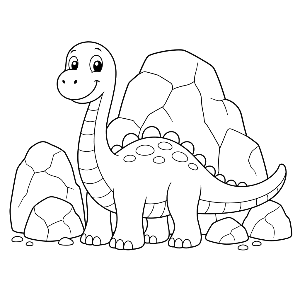 Desenho para Colorir: Dinossauro