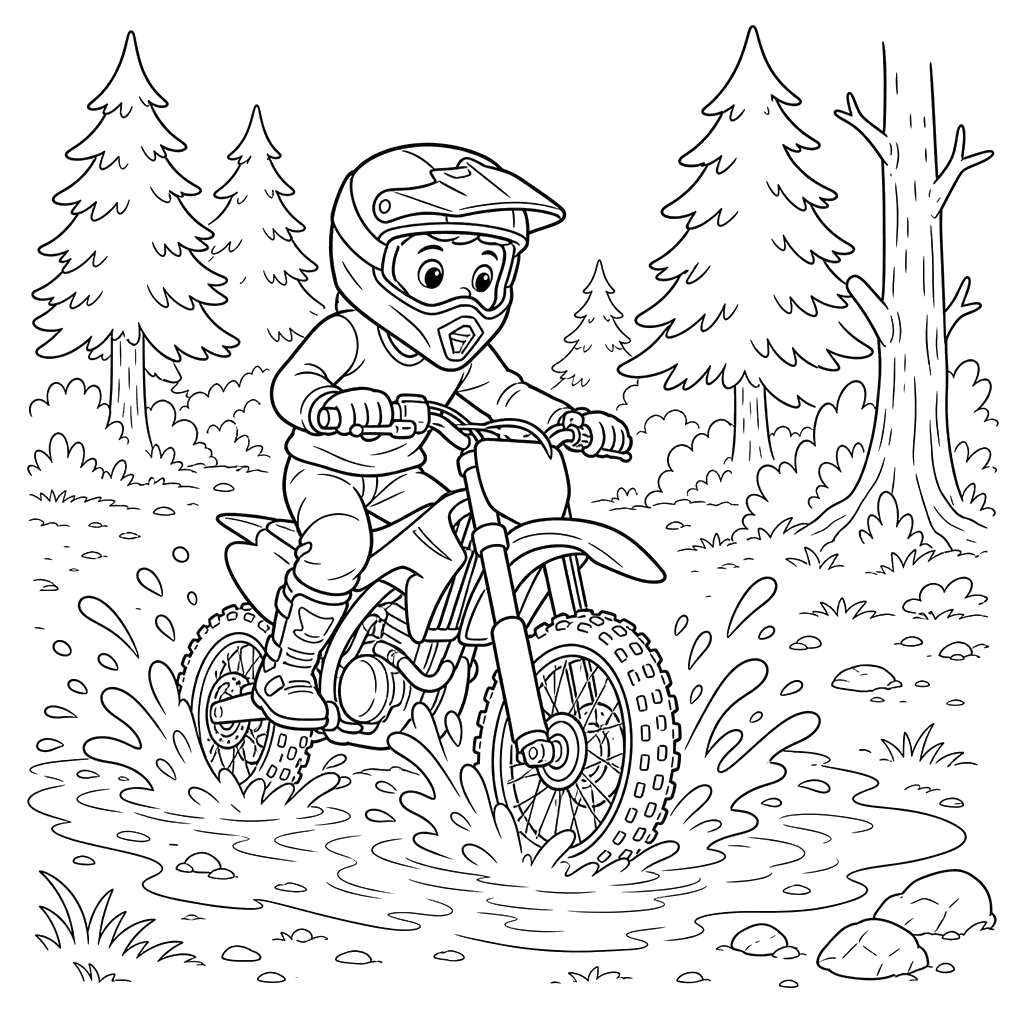Dirt Bike im Wald