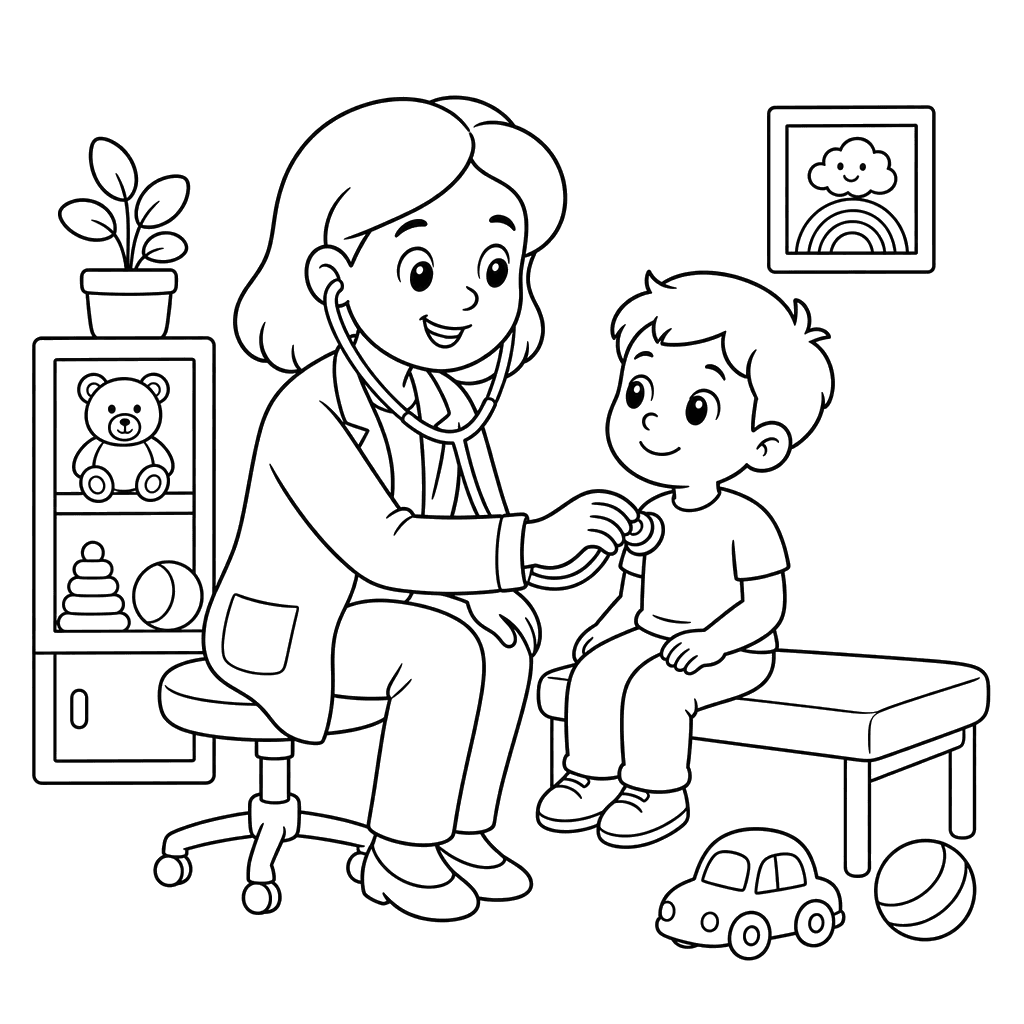 Le médecin en consultation pour enfant