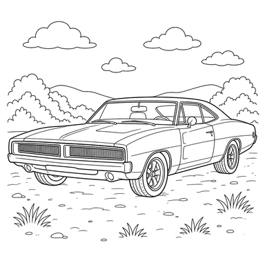 Coloriage Dodge Charger