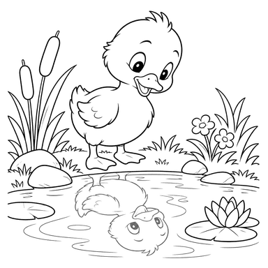 Duckling and Its Reflection