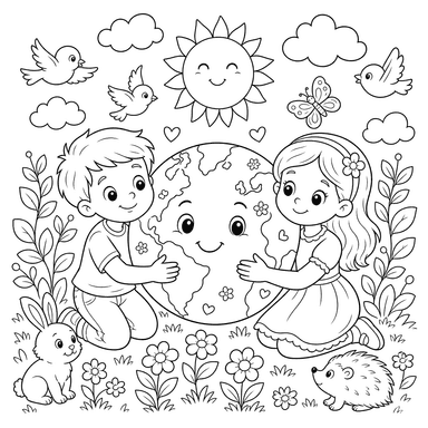 La Terre entre des mains d'enfants