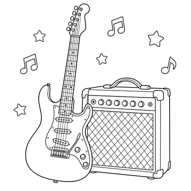 Guitare électrique et ampli