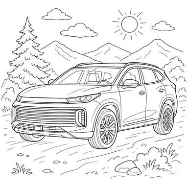 Раскраска кроссовер Exeed TXL