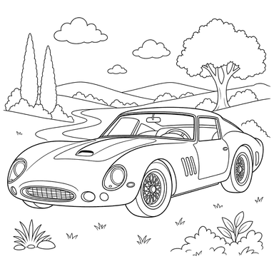 Dibujo para colorear de Ferrari 250 GTO