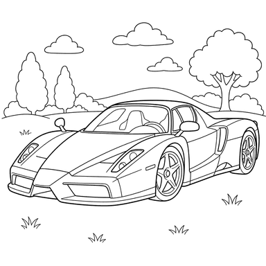 Ferrari Enzo Ausmalbild