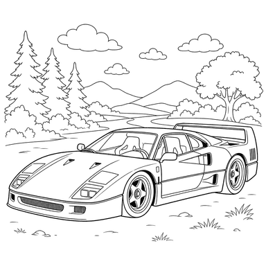 Dibujo para colorear de Ferrari F40