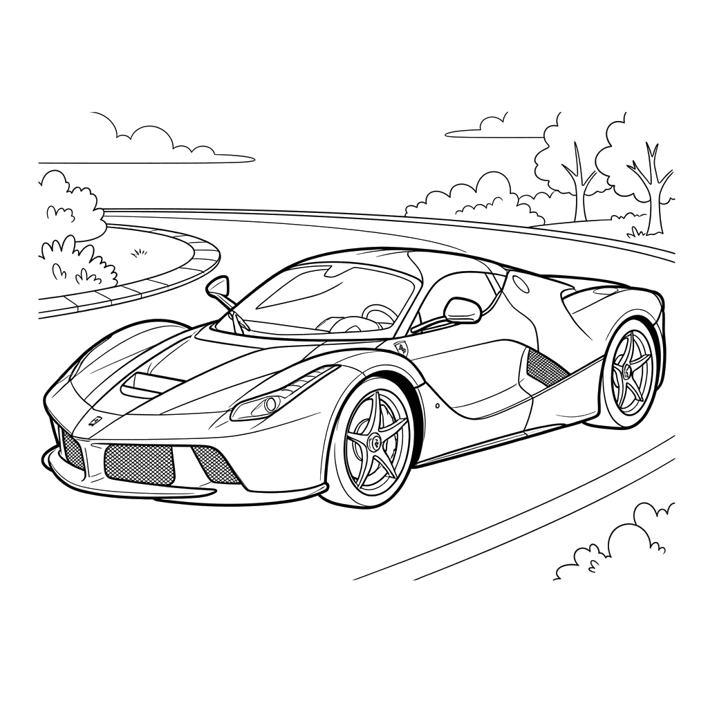 Ferrari LaFerrari (2016) Coloring Page