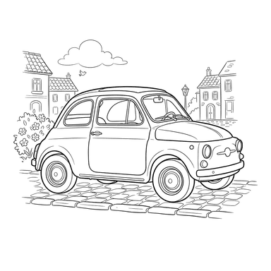 Раскраска Фиат 500