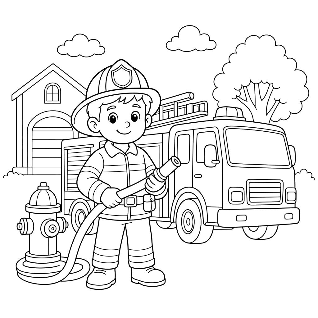 Mutiger Feuerwehrmann