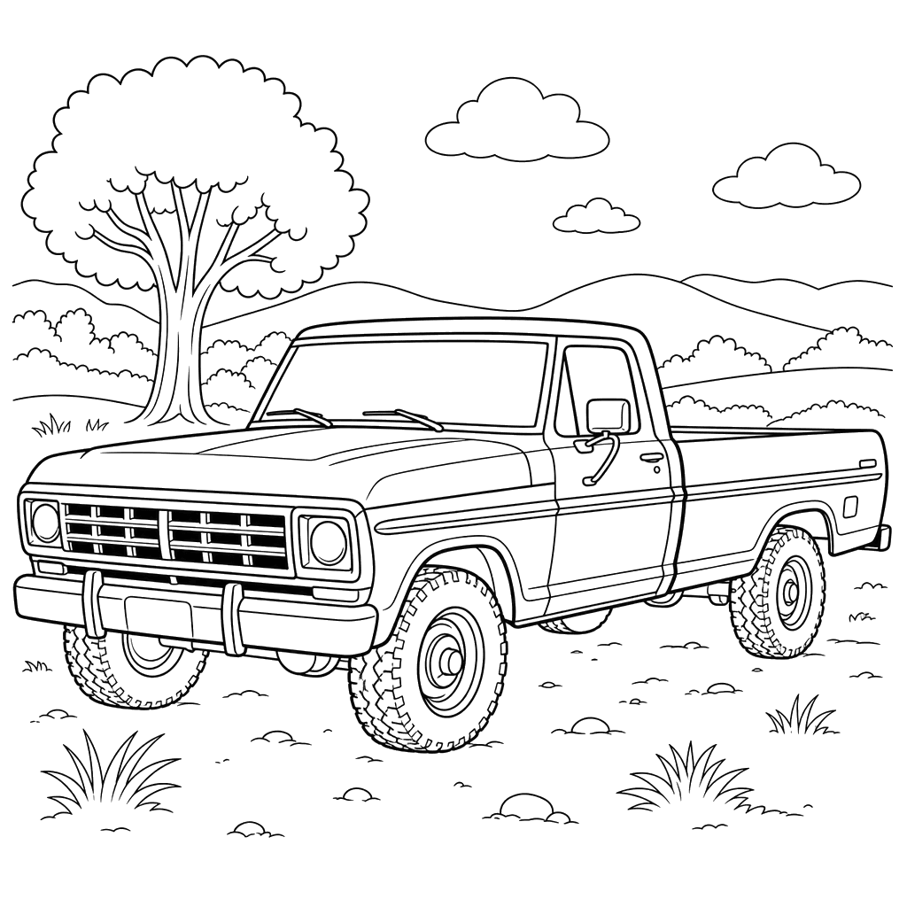 Dibujo para colorear de Camioneta Ford F-Series