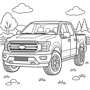 Desenho para colorir Ford F-Series reestilização XIV