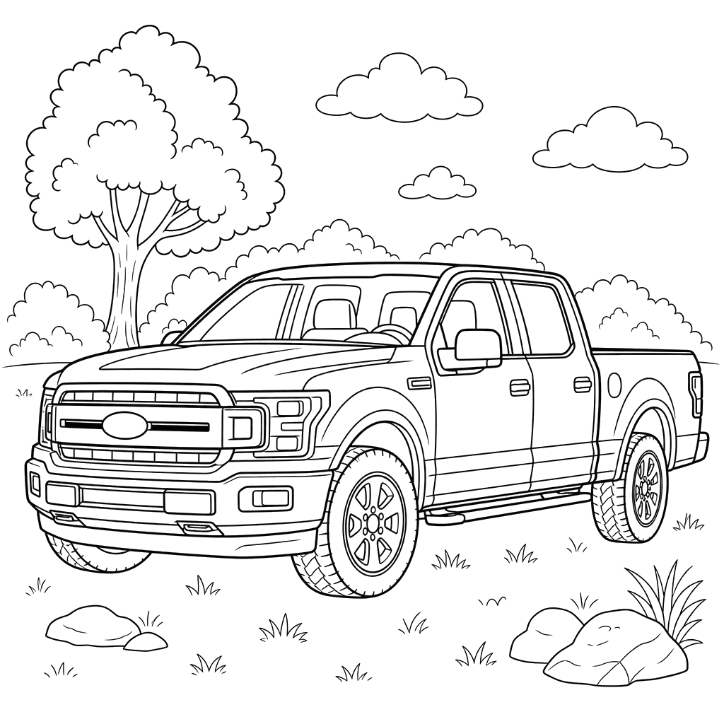 Dibujo para colorear de camioneta Ford F-150