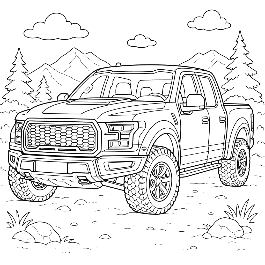 Dibujo para colorear de Ford F-150 Raptor