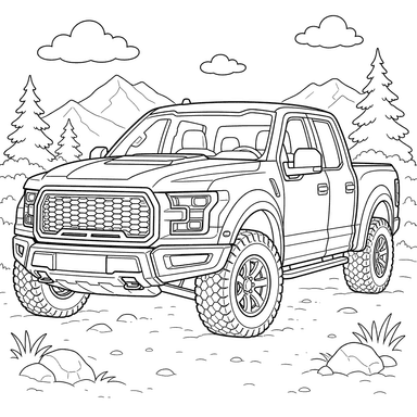 Coloriage Ford F-150 Raptor