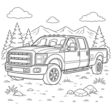 Coloriage Ford F-250 Super Duty