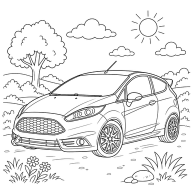 Dibujo para colorear de Ford Fiesta ST