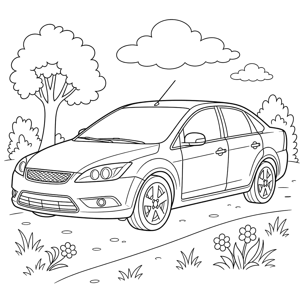 Dibujo de Ford Focus para colorear