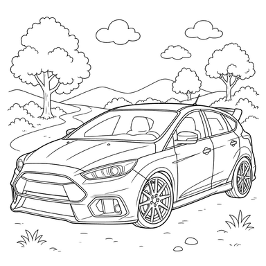 Coloriage Ford Focus RS