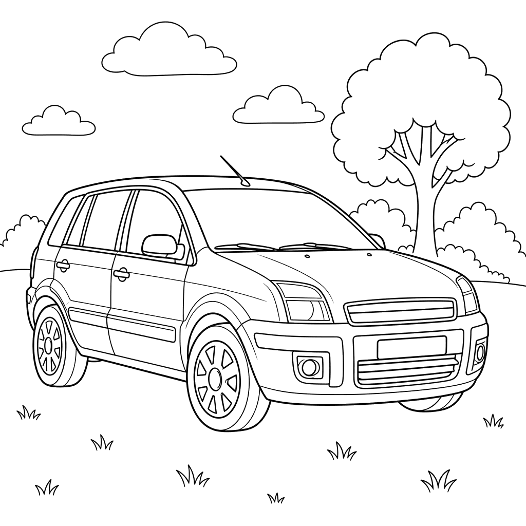 Dibujo para colorear de Ford Fusion