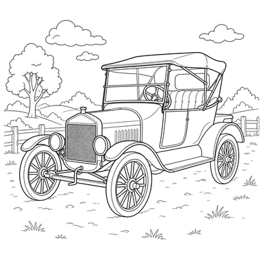 Dibujo para colorear de Ford Modelo T