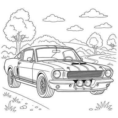Coloriage Ford Mustang