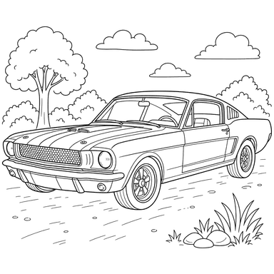 Dibujo para colorear de Ford Mustang