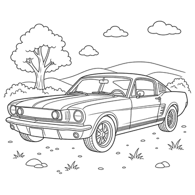 Coloriage Ford Mustang