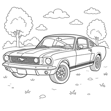 Dibujo de Ford Mustang GT para colorear