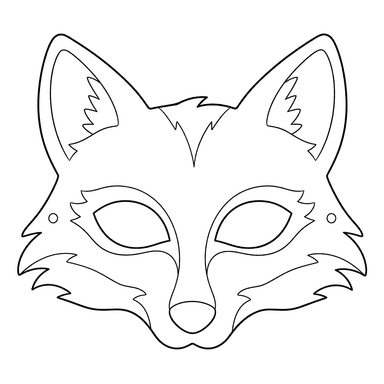 Dibujo de Máscara de Zorro para Colorear
