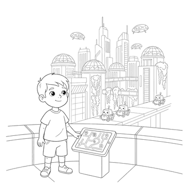 Future City Coloring Page