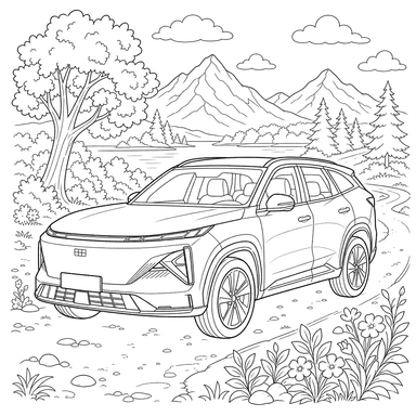 Desenho para colorir Geely Galaxy L7