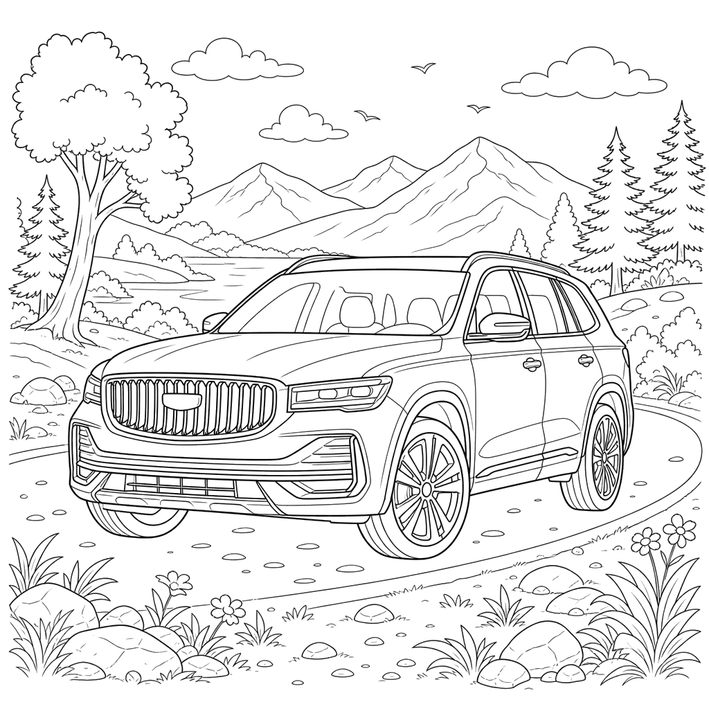 Desenho para colorir de Geely Monjaro