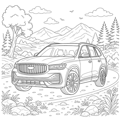 Desenho para colorir de Geely Monjaro