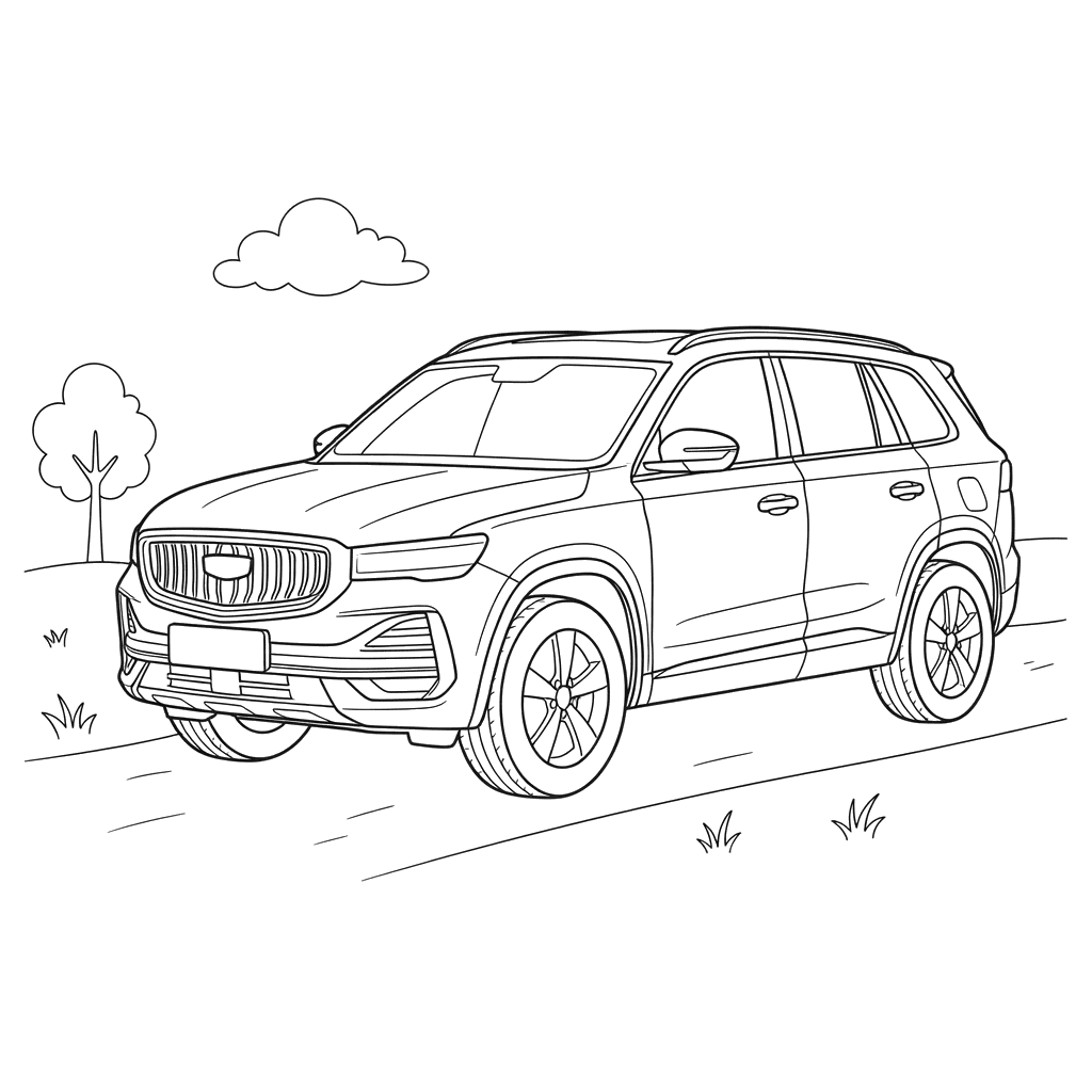 Dibujo para colorear Geely Monjaro